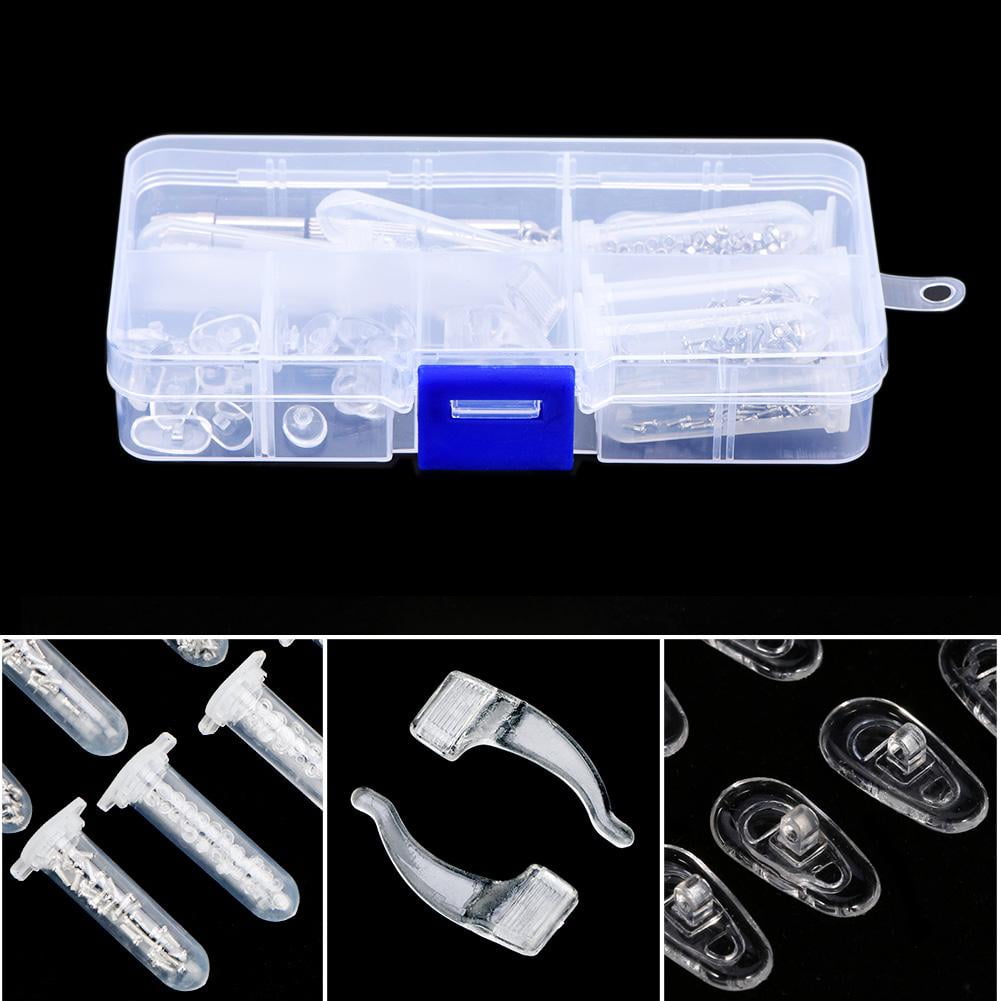 Domqga Eyeglasses Glasses Repairing Kit Set Nose Pad Screw Nut Repair