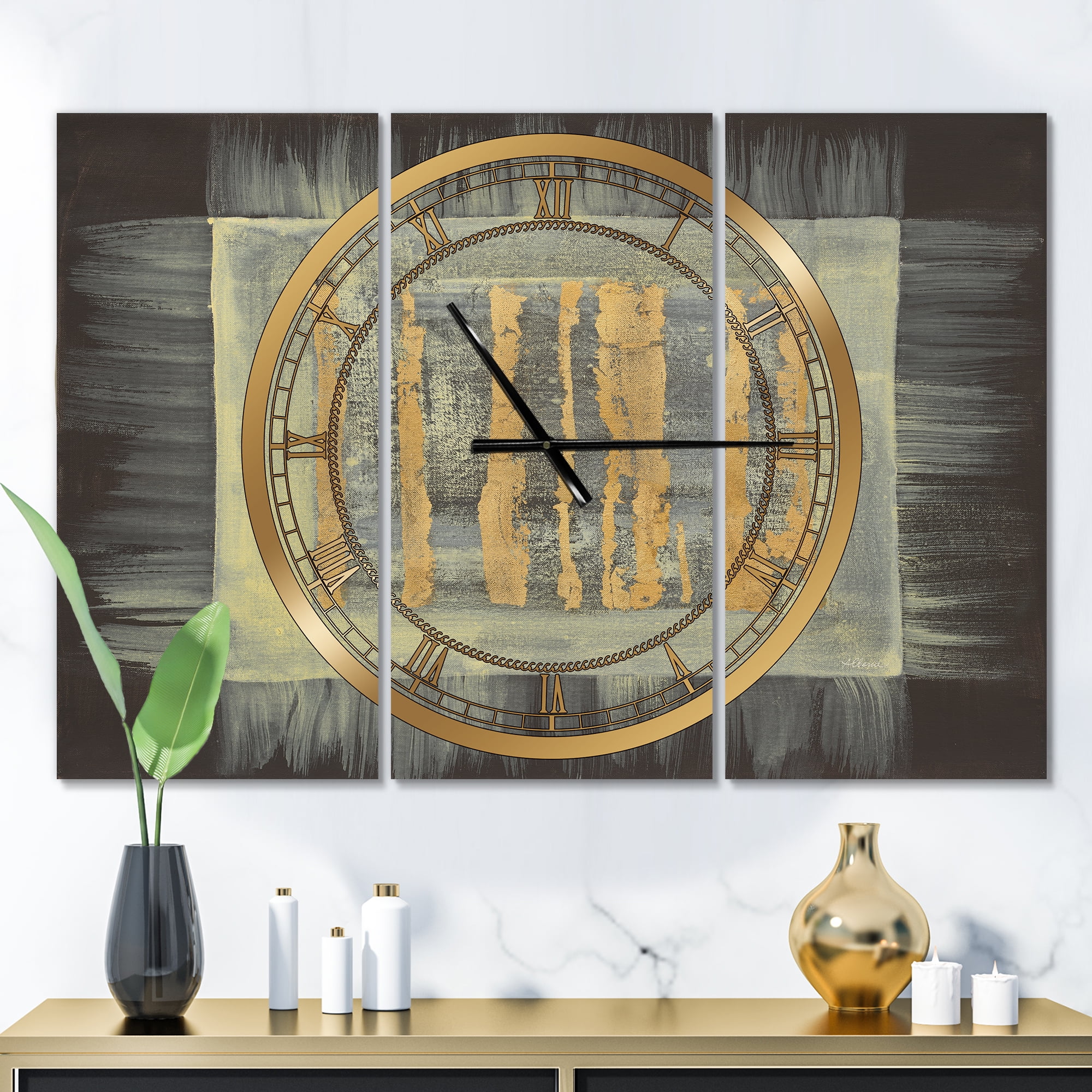 Designart 'Galm Abstract II' Modern Wall Clock
