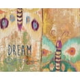 thumbnail image 2 of Pinto, Patricia 32x26 White Modern Wood Framed Museum Art Print Titled - Ikat Flutter Dream, 2 of 4