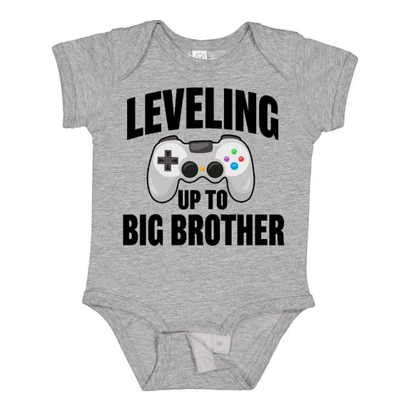 Inktastic Leveling Up to Big Brother Boys Baby Bodysuit