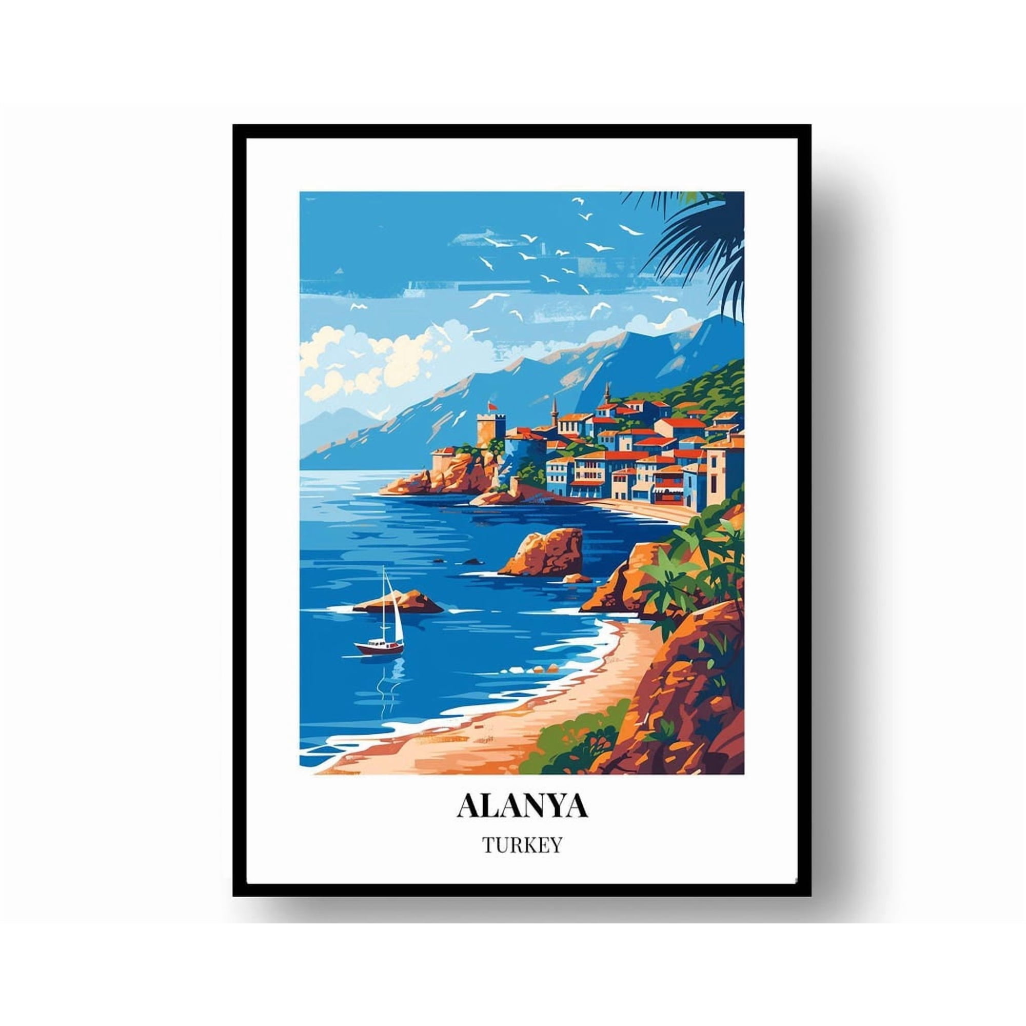 Alanya Travel Poster Turkey Wall Art