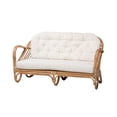 thumbnail image 2 of bali & pari Aliane Rattan BOHO Loveseat, Natural Brown, 2 of 10
