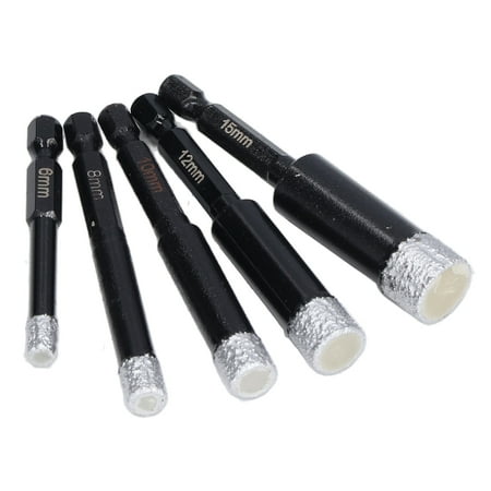 

Saw Kit Pointed Blade Drill Bits 5Pcs/Set Hex Shank Large Displacement Cutting For Marble
