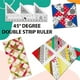 thumbnail image 5 of sweethay Regla de costura acrílico transparente tejido plantilla bordado DIY artesanía acolchado sastres 45 grados 10 pulgadas Type2 NO2, 5 of 6