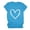 Sky Blue, variant on Luxalzxs Valentine's Day T-Shirts for Women Cute Love Heart Graphic Print Tees Casual Short Sleeve Round Neck Tops