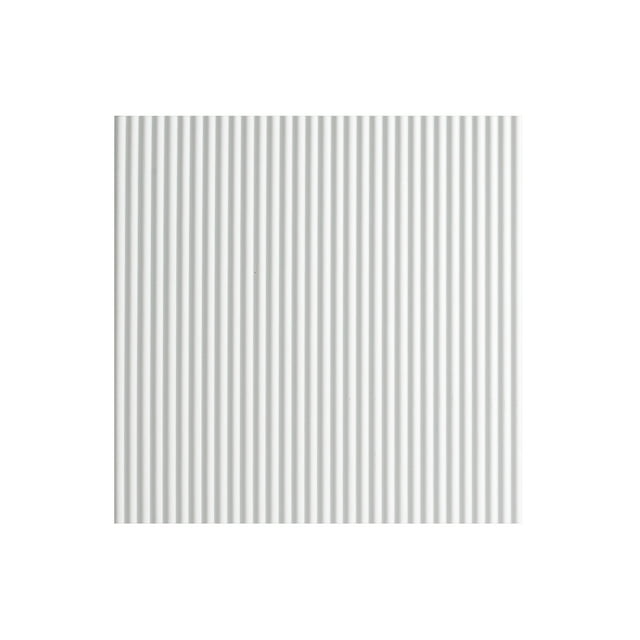 FASÄDE Easy Installation Rib Gloss White Wall Panel Sample (12" X 12" Sample)