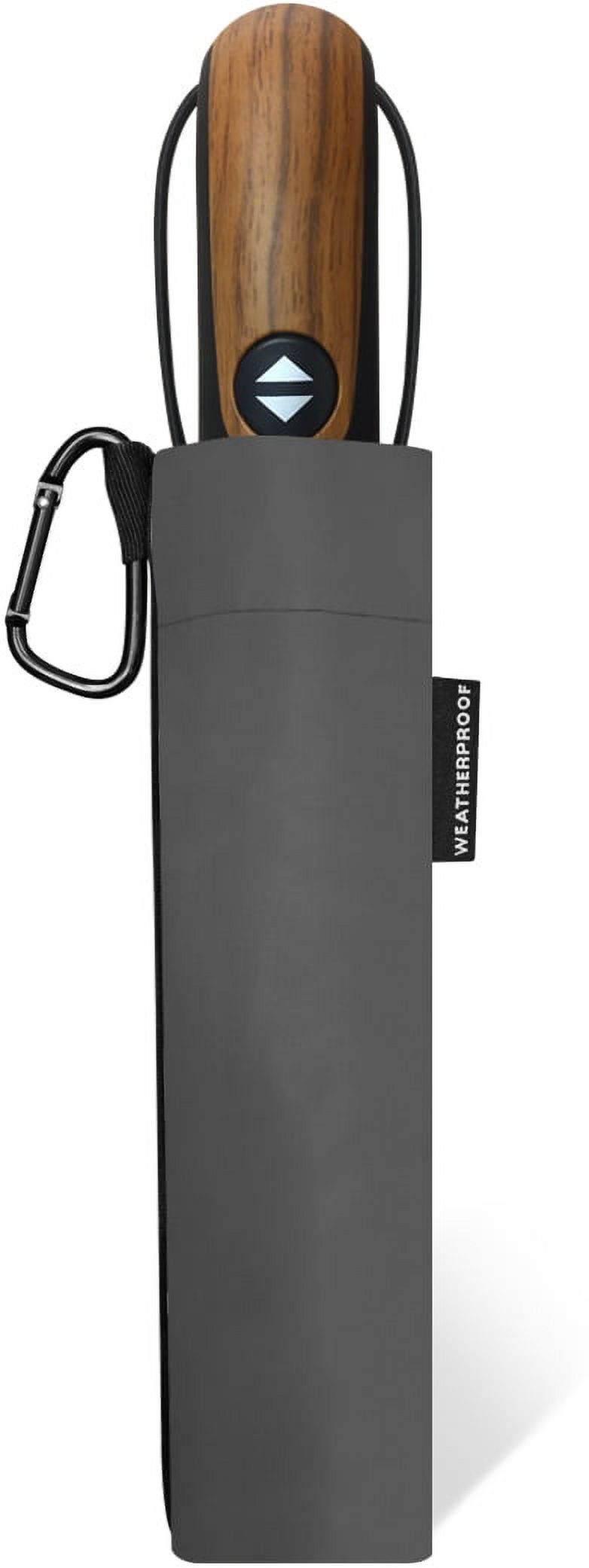 Weatherproof 54in Deluxe Two Person Rain Umbrella, Auto Open and Close, Windproof, Carabiner