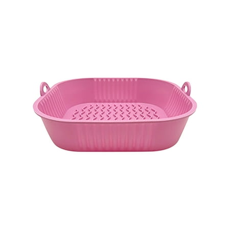 EDHITNR Reusable Gas Fryer Baking Tray Flower Shaped Fryer Tray Pad with Raised Lines for Even Heat Distribution Food Grade Non Stick Gas Fryer Liner for Air Fryer Steamer Oven