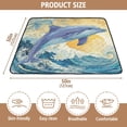 thumbnail image 4 of WOBOGO Blue Dolphin Baby Playmats Extra Large Waterproof Rollable Activity Pads for Toddlers 50×50inch, 4 of 7