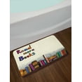thumbnail image 2 of Book Bath Mat, Read More Books Words Printed on Sketch Background with Colorful Books on a Shelf, Plush Bathroom Decor Mat with Non Slip Backing, 29.5" X 17.5", Multicolor, by Ambesonne, 2 of 2