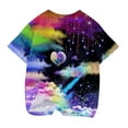 thumbnail image 4 of uublik Girls' Tops, Tees & Blouses Star Print Casual Short Sleeve Tee Shirts Multicolor, Sizes 3T-14, 4 of 4