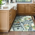 thumbnail image 5 of Ottomanson 100 Dollar Bill Non-Slip Rubberback 3x5 Money Rug, 3'3" x 5', Multicolor, 5 of 8