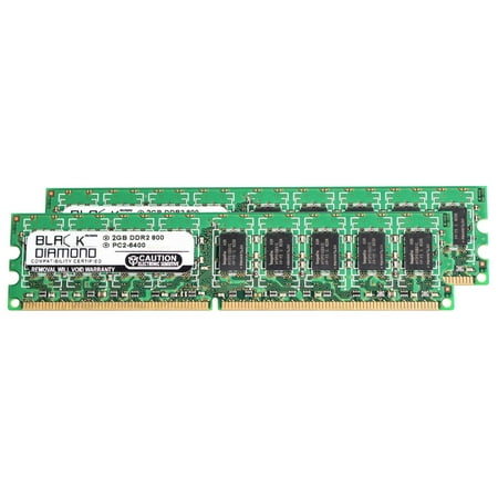 4GB 2X2GB Memory RAM for Acer Altos G330 Mk2, G330Mk2 Best Config 240pin PC2-6400 800MHz DDR2 UDIMM Black Diamond Memory Module