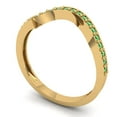 thumbnail image 2 of 0.21 ct Brilliant Round Cut Simulated Green Diamond 14k Yellow Gold Stackable Band SZ 9.75, 2 of 6