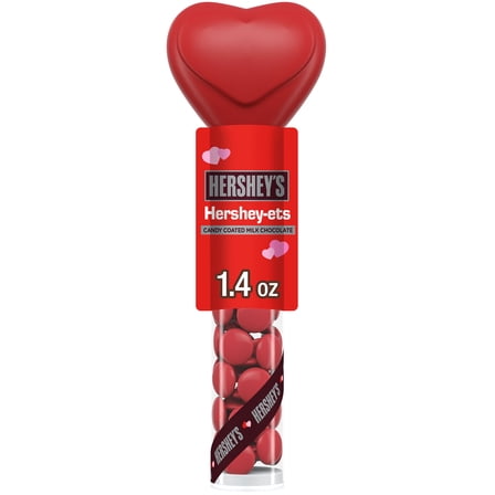 Hershey's Hershey-Ets Milk Chocolate Valentine's Candy, Plastic Cane 1.4 oz