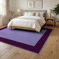 thumbnail image 3 of ODIKA Inspired Solid Bordered Minimalist Frame Borderless Abstract Purple Flowing Non-Slip Chair-Friendly Floor for Dining Room, Under Table, Office, 3 of 7