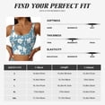 thumbnail image 5 of Bixox Women's Lilies Flowers Pattern Fitness Navel Tank Top U-Back Yoga Tank Top Sweatshirt Sports Bra, 5 of 7