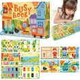 thumbnail image 1 of Busy Book for Child, Montessori Educational, Preschool Activities, Kindergarten Learning Book with Sticker Activities, Reuseable and Mess Free, Travel Toy (D), 1 of 9