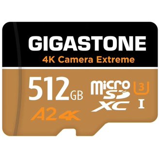 Carte SD 128Go GIGASTONE V30 U3 - Lecteur USB-C Inclus - Pour 4K Photo/Video - Garantie 5 Ans + Récupération Données
