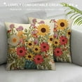thumbnail image 3 of JEUXUS Hello Throw Pillow Cover, Spring Summer Flower Cushion Case for Sofa Couch, 3 of 5