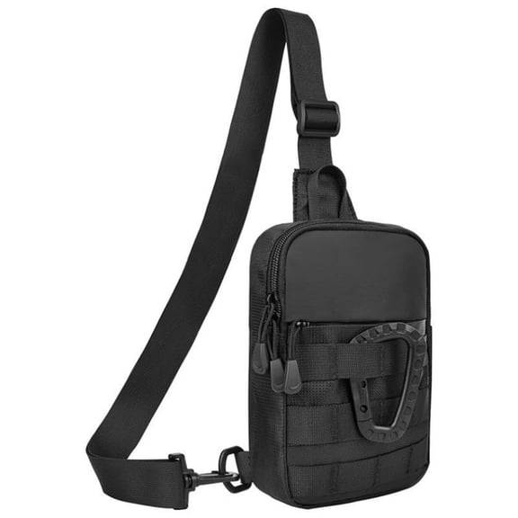 Black Crossbody Bag Compact Sling Backpack for Travel Hiking Outdoor Daily Use