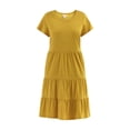 thumbnail image 2 of Time and Tru Women's and Women's Plus Tiered Cotton Mini Dress, Sizes XS-4X, 2 of 5