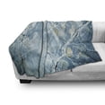 thumbnail image 3 of Marble Print Soft Flannel Fleece Throw Blanket, Exquisite Granite Stone Architecture Floor Nature Faded Rock Picture, Cozy Plush for Indoor and Outdoor Use, 50" x 70", Pale Blue Grey, by Ambesonne, 3 of 6