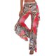 thumbnail image 1 of VISgogo Pantalones de playa holgados para mujer, pantalones transparentes irregulares de cintura alta con estampado de rayas de cebra multicolor, S/ M/ L/ XL VISgogo moda, 1 of 8
