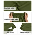 thumbnail image 6 of CASSIE LIZ Womens Plus Size Pants 2X Summer Wide Leg Green Palazzo Pants Lounge Ladies Casual Drawstring Fall Pants with Pocket 2XL 18W 20W, 6 of 7