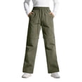 thumbnail image 5 of iHPH7 Women's Hiking Zip Off Pants Waterproof Convertible Shorts Lightweight for Camping Sweatpants with Pockets Army Green L, 5 of 9