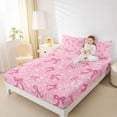 thumbnail image 3 of Erosebridal Fashion Ribbon Bed Sheets, Sequin Print King Sheets, 4 Pieces, 3 of 5