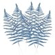 thumbnail image 1 of Nvzi Hojas huecas decorativas con purpurina, 10 unidades de helecho artificial con hojas de tallo persa, adorno navideño para fiestas navideñas, decoración de árbol de Navidad (azul), 1 of 5