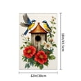 thumbnail image 4 of JOOCAR Linen Garden Flag with Birds and Flowers for Spring Summer Home Outdoor Garden Yard Door Decor 12x18 inch, 4 of 5