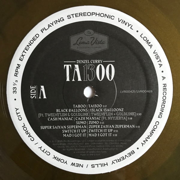 Denzel Curry - Ta13oo - Metallic Marble Colored Vinyl - Music & Performance