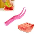 thumbnail image 2 of Cortador de sandía de plástico multifuncional, cortador de frutas de plástico con mango largo, utensilio de cocina para frutas., 2 of 3