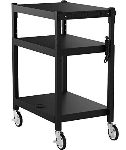 Safco Products Steel Adjustable Height Cart Black 8932BL