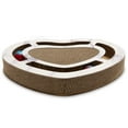 thumbnail image 3 of FurHaven Pet Cat Scratcher | Heart-Shaped Corrugated Cat Scratcher Busy Box with Catnip, White Marble, 3 of 9