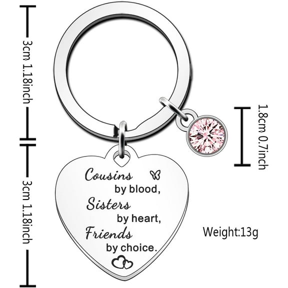 Cousin Birthday Gifts for Women - Heartfelt Keyring