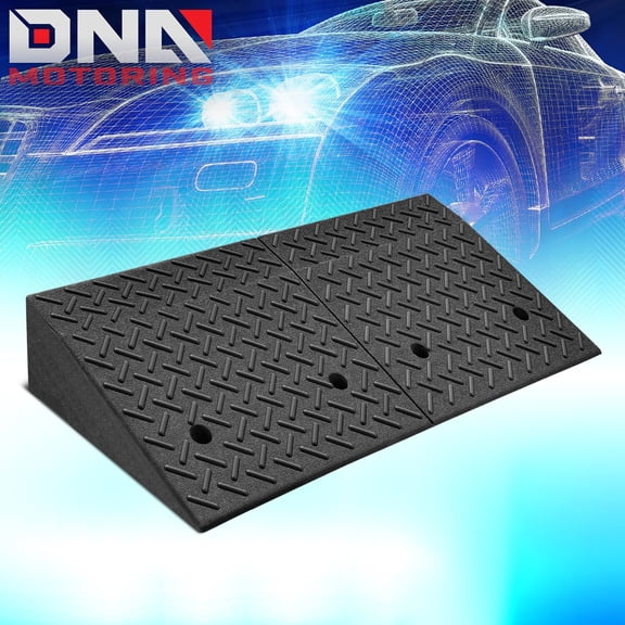 For Warehouse/Wheelchair/Cars 6.3" Rise Rubber Driveway Threshold Curb Ramp 1Pc