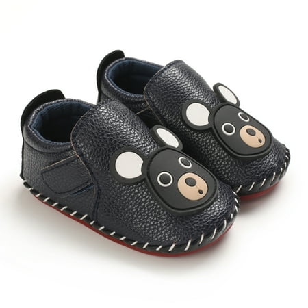 

Baby Boys Girls Leather Hard Bottom Walking Toddler First Walkers CHMORA