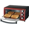 thumbnail image 3 of Hamilton Beach 4-Slice Red Toaster Oven, 3 of 5