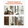 thumbnail image 5 of VEVOR Toilet Safety Rail, 30 Inch U-Shaped Handicap Grab Bar, Foldable Senior Safety Pole, Flip Up Toilet Grab Bars with Anti-Slip Handle, 300 Lbs Load Capacity Security Handrail with Paper Holder, 5 of 9