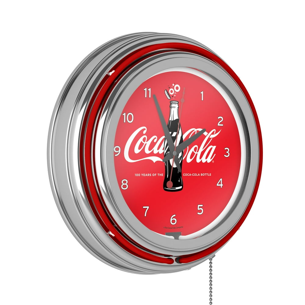 CocaCola Retro Neon Clock 100th Anniversary of the CocaCola Bottle