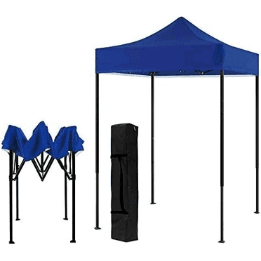 Canopy Tent 5x5 Pop Up Portable Tent Commercial Outdoor Beach Instant Sun Shelter (Blue)