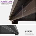 thumbnail image 4 of PURPLE LEAF 8’ X 10’ Outdoor Patio Hardtop Gazebo Metal Frame Galvanized Steel Double Roof with Curtains and Nettings for Backyard Desk Bronze, 4 of 9