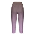 thumbnail image 4 of Tuphregyow Womens High Waist Comfy Pant Elastic Casual Loose Fitting Pants Leisure Quick Dry Capris Workout Knee Length Pants With Pockets Print Pink XXL, 4 of 4