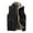 Black, variant on Men's Outdoor Stand Collar Fleece Jacket Vest Casual Padded Vest CoatsMen's Casual Fleece Vest Zipoer Pocket Sleeveless Hood Stand Collar Solid Tops Jacket