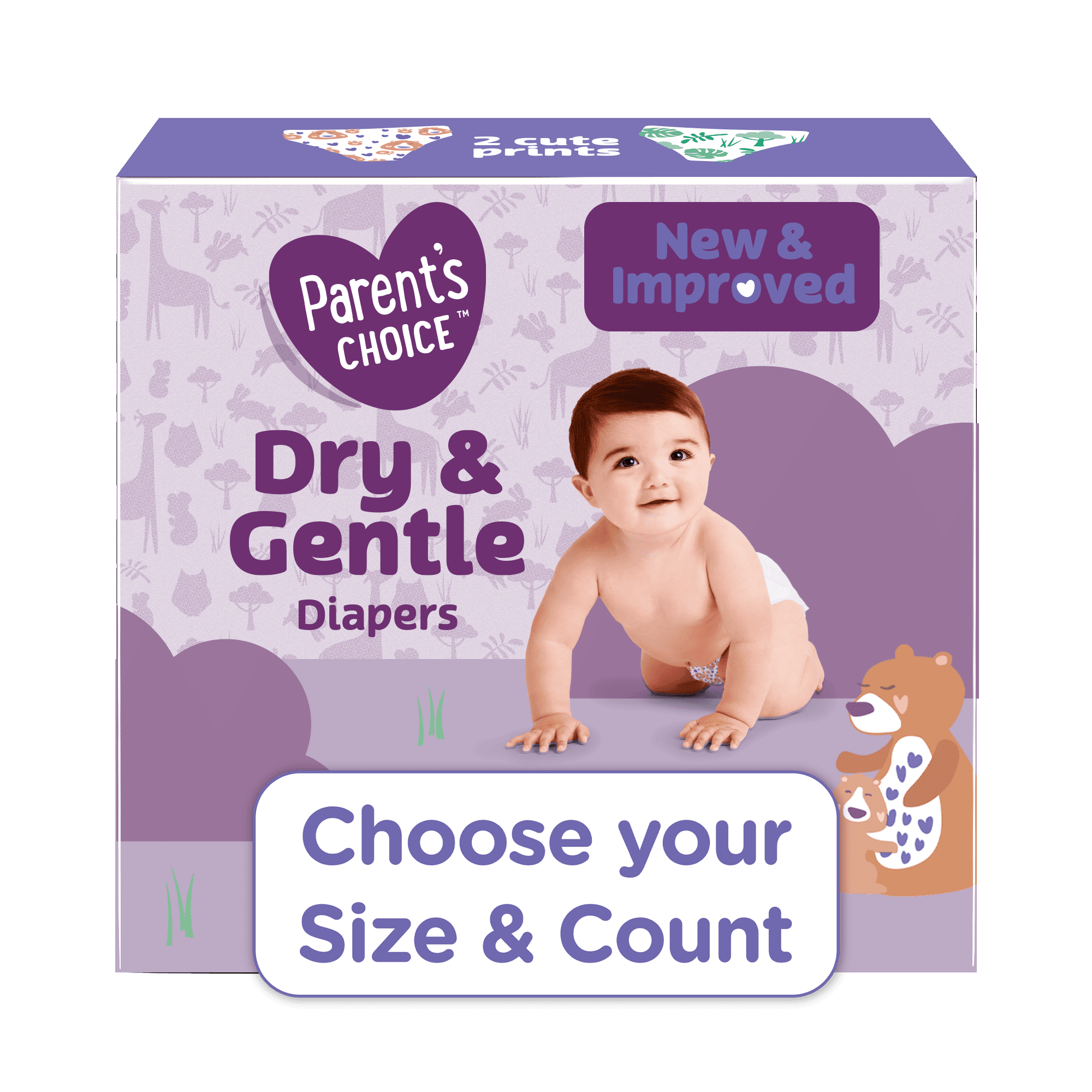 Parent's Choice Dry & Gentle Diapers (Choose Your Size & Count)