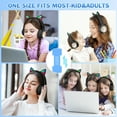 thumbnail image 6 of QearFun Cat Headphones for Girls Kids for School, Kids Bluetooth Headphones with Microphone & 3.5mm Jack, Teens Toddlers Wireless Headphones with Adjustable Headband for Tablet/PC（Black）, 6 of 7