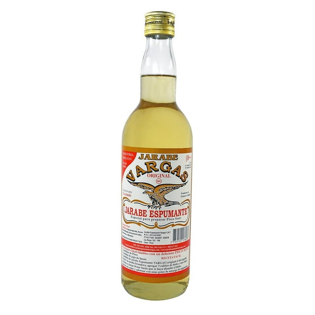 Vargas Gomme Syrup Jarabe de Goma Imported from Peru 750 ml. Authentic Peruvian Sugar Syrup for Cocktails, Pisco Sour, Coffee, Whisky Sour, Bar Essentials, Cocktail Mixer